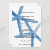 2人で|海·ラブ·スターフ結婚ィッシュ 招待状 (正面/裏面)