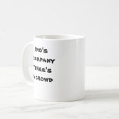 2人で、3人で群衆のマグカップ コーヒーマグカップ (正面左)