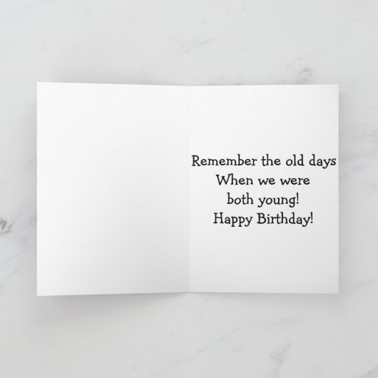 2人とも「若い」誕生日 カード (内部)