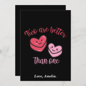 2人なら1人よりバレンタインが楽しい シーズンカード (正面/裏面)