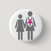 2人のお母さんおよび娘 缶バッジ (正面)