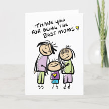 2人のお母さんの挨拶状への幸せな母の日