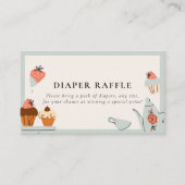 2人のお茶 |お茶パーティー赤ちゃんシャワーおむつラッフル エンクロージャーカード (正面)