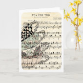 2人のお茶 カード (黄色い花)