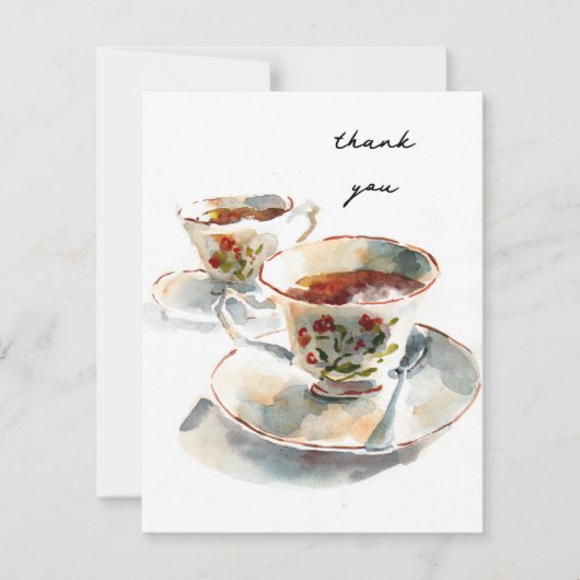 2人のお茶 ノートカード (正面)