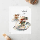 2人のお茶 ノートカード (正面/裏面インサイチュ)