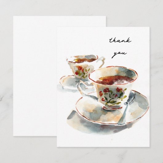 2人のお茶 ノートカード (正面/裏面)