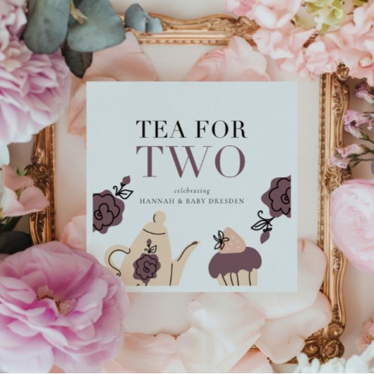 2人のお茶 | Teaパーティーベビーシャワーパーティー スタンダードカクテルナプキン