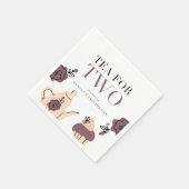 2人のお茶 | Teaパーティーベビーシャワーパーティー スタンダードカクテルナプキン (角)