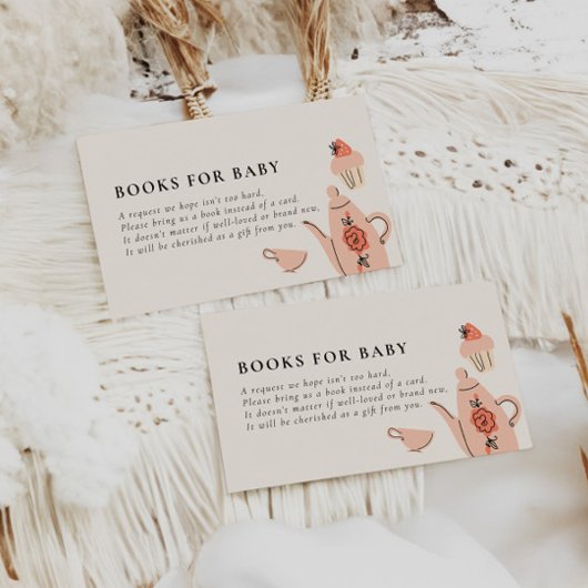 2人のお茶 | Teaパーティー赤ちゃんシャワーベビー エンクロージャーカード