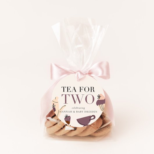 2人のお茶 | Teaパーティー赤ちゃんシャワー フェイバータグ