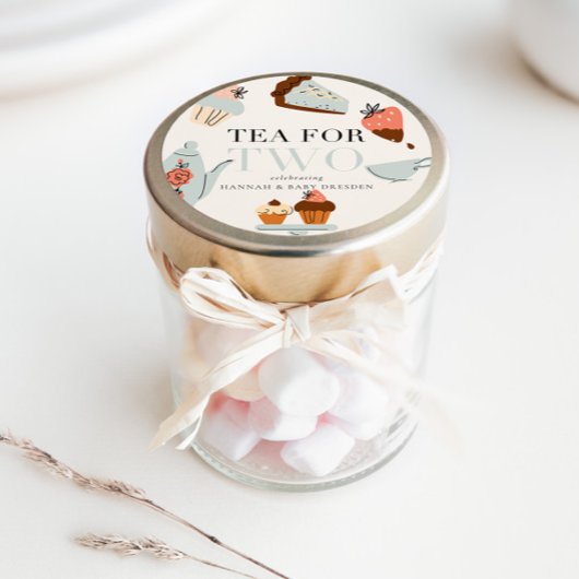 2人のお茶 | Teaパーティー赤ちゃんシャワー ラウンドシール