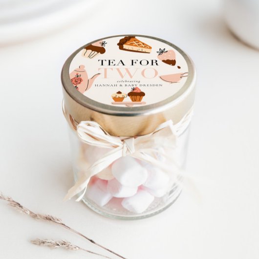 2人のお茶 | Teaパーティー赤ちゃんシャワー ラウンドシール