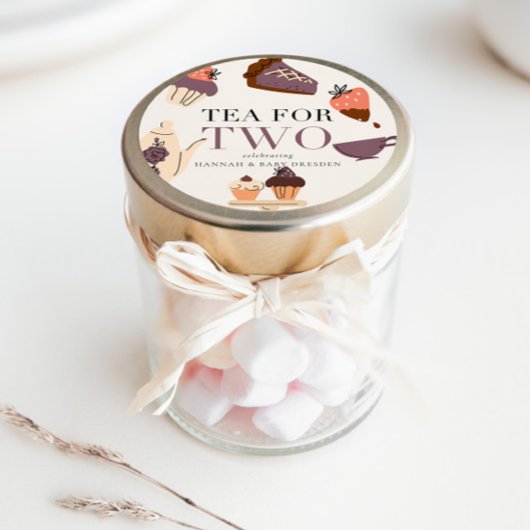 2人のお茶 | Teaパーティー赤ちゃんシャワー ラウンドシール