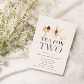 2人のお茶 | Violet Teaパーティーベビーシャワー 招待状