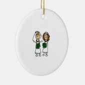 2人のかわいく小さい花嫁 セラミックオーナメント (右)