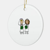 2人のかわいく小さい花嫁 セラミックオーナメント (左)