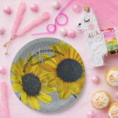 2人のひまわり結婚を合わせる ペーパープレート (パーティー)