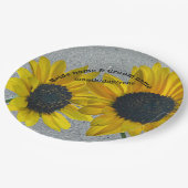 2人のひまわり結婚を合わせる ペーパープレート (アングル)