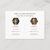 2人のカスタムQRコード写真実在領 名刺 (正面)