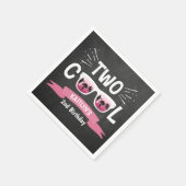 2人のカッコいい女の子チョークボード2nd誕生日 スタンダードカクテルナプキン (角)