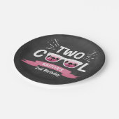 2人のカッコいい女の子チョークボード2nd誕生日 ペーパープレート (アングル)