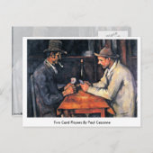 2人のカードプレーヤーバイポールセザンヌ ポストカード (正面/裏面)