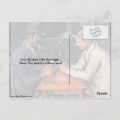 2人のカードプレーヤーバイポールセザンヌ ポストカード (裏面)