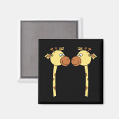 2人のキリンが閉まる。漫画 マグネット (正面/裏面)