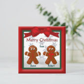 2人のギンガーパンの家族によるメリークリスマス シーズンカード (スタンド正面)