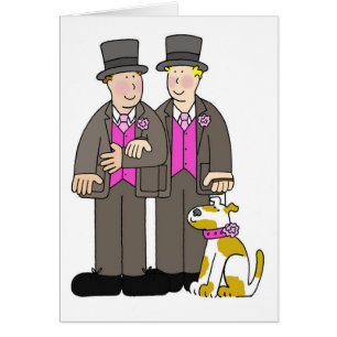 2人のグルームと彼らの犬の漫画