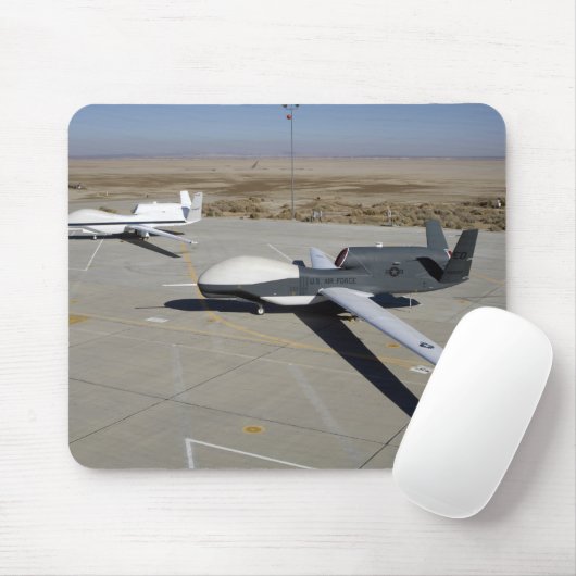 2人のグローバルタカがランプに止まっている マウスパッド (マウス)