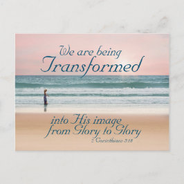 2人のコリント人3:18が彼の姿に変わった ポストカード
