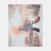 2人のコルギス フリースブランケット (正面)