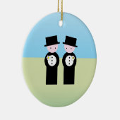 2人のコーカサス地方の新郎 セラミックオーナメント (右)