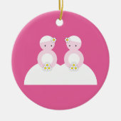 2人のコーカサス地方の花嫁 セラミックオーナメント (正面)