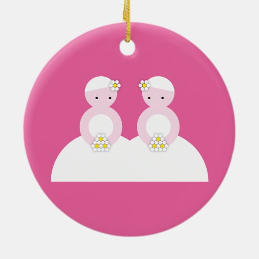 2人のコーカサス地方の花嫁 セラミックオーナメント (裏面)