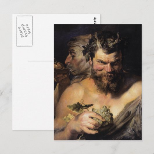 2人のサティール ポストカード (正面/裏面)