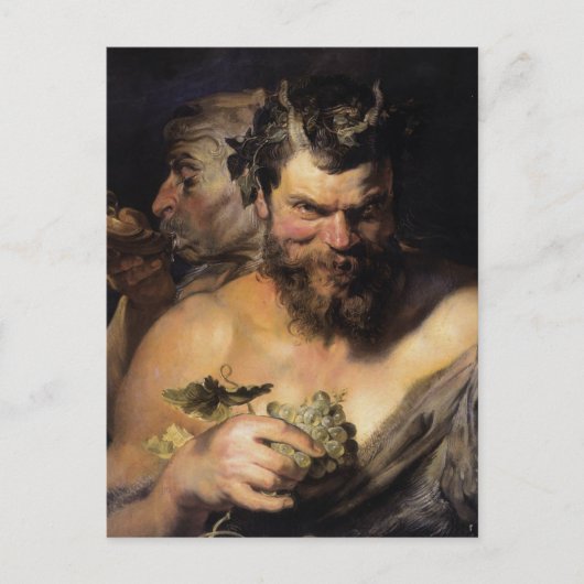 2人のサティール ポストカード (正面)