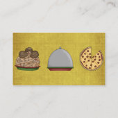 2人のシェフの飲食業カード 名刺 (裏面)