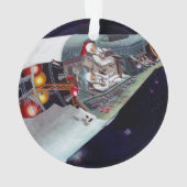 2人のジェミニ宇宙船を飛んで切断する。 オーナメント (裏面)