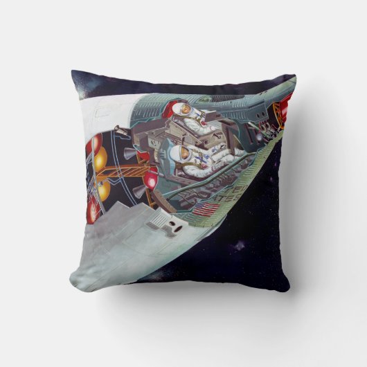 2人のジェミニ宇宙船を飛んで切断する。 クッション (正面)