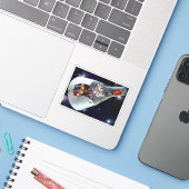 2人のジェミニ宇宙船を飛んで切断する。 シール (ノートパソコンとiPhone)