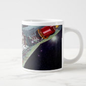 2人のジェミニ宇宙船を飛んで切断する。 ジャンボコーヒーマグカップ (右)