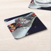 2人のジェミニ宇宙船を飛んで切断する。 スクエアペーパーコースター (アングル)