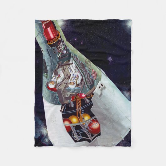 2人のジェミニ宇宙船を飛んで切断する。 フリースブランケット (正面)