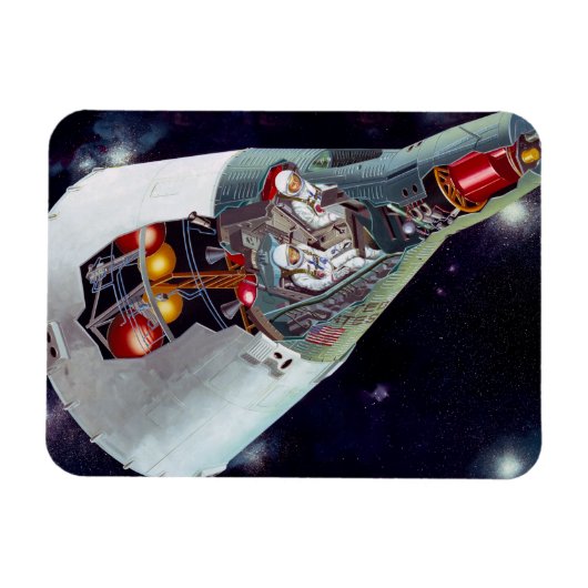 2人のジェミニ宇宙船を飛んで切断する。 マグネット (横)