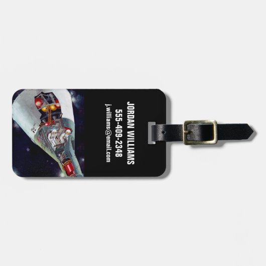 2人のジェミニ宇宙船を飛んで切断する。 ラゲッジタグ (正面横)