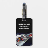 2人のジェミニ宇宙船を飛んで切断する。 ラゲッジタグ (裏面縦)