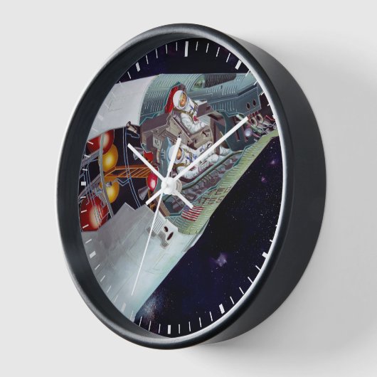 2人のジェミニ宇宙船を飛んで切断する。 壁時計 (傾斜)